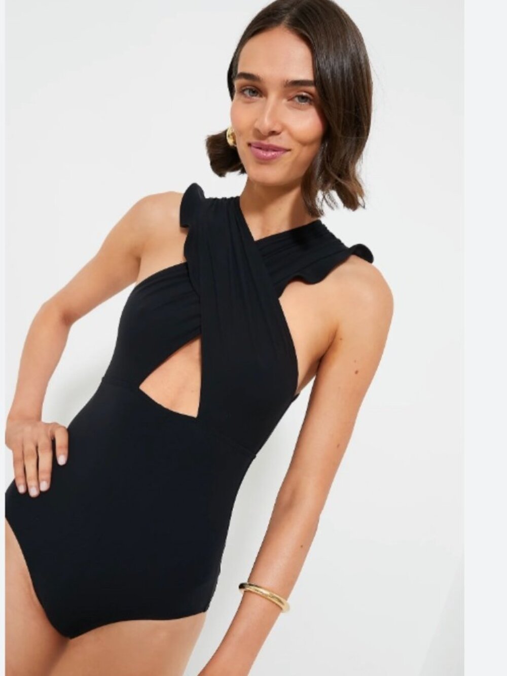 NWT Ulla Johnson Noir Antilles Maillot One Piece Swimsuit